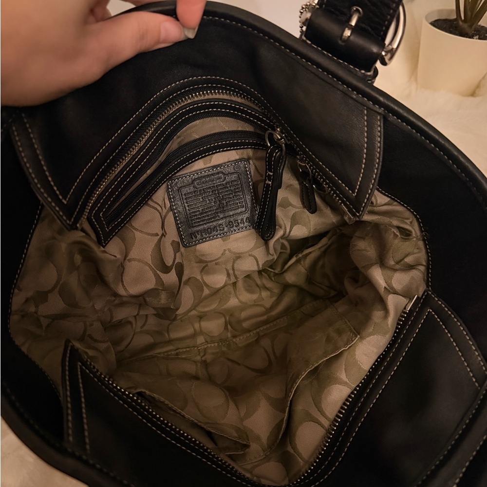 Coach Black Leather Tote Bag - Picture 15 of 15